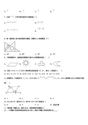 2024届湖北省黄冈市黄州区启黄中学七年级数学期末监测模拟试题解析